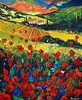 Famous Poppies Paintings - Poppies In Tuscany